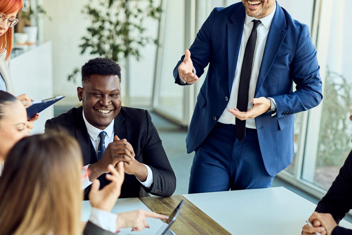 Professionals engaging in discussions and teamwork, illustrating a dynamic and productive atmosphere